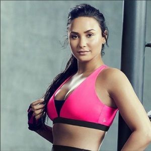 Fabletics x Demi Lovato Pink Linnea Sports Bra